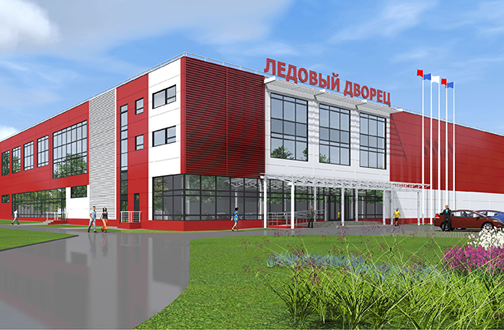 Ледовый дворец в Бутырском районе Москвы будет иметь красно-белые фасады